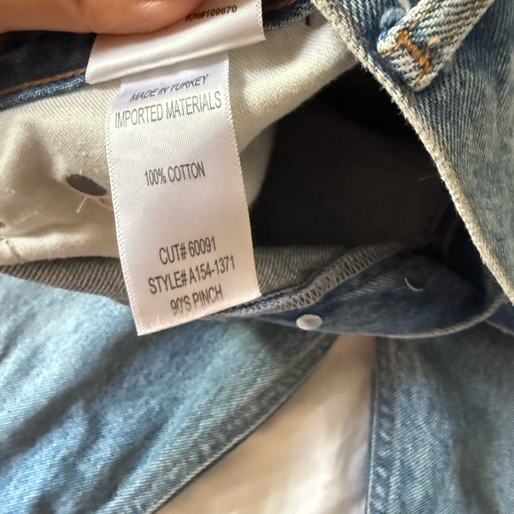 Agolde Light Blue Straight Jeans - Picture 4 of 4